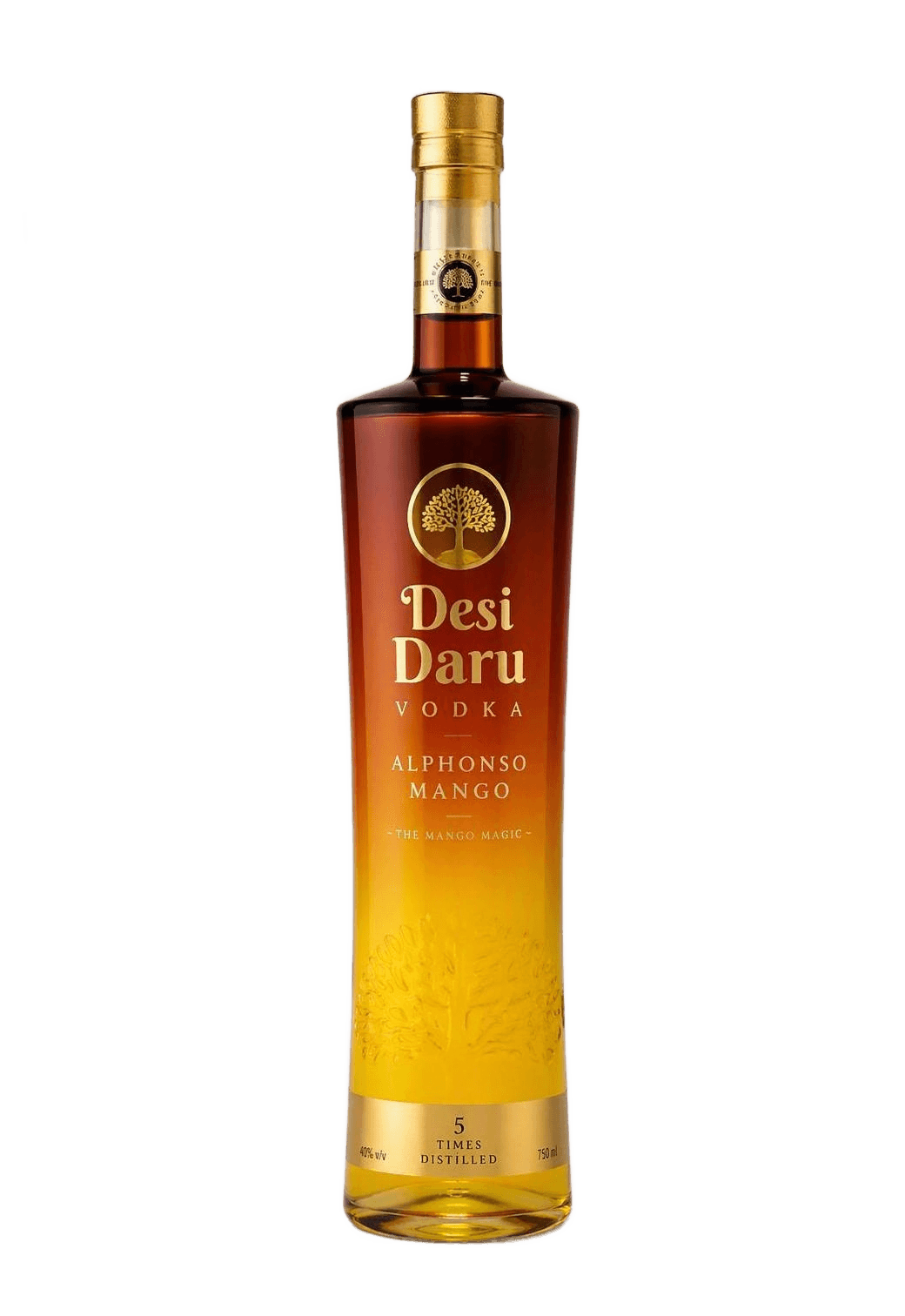 Desi Daru Alphonso Mango Vodka bottle